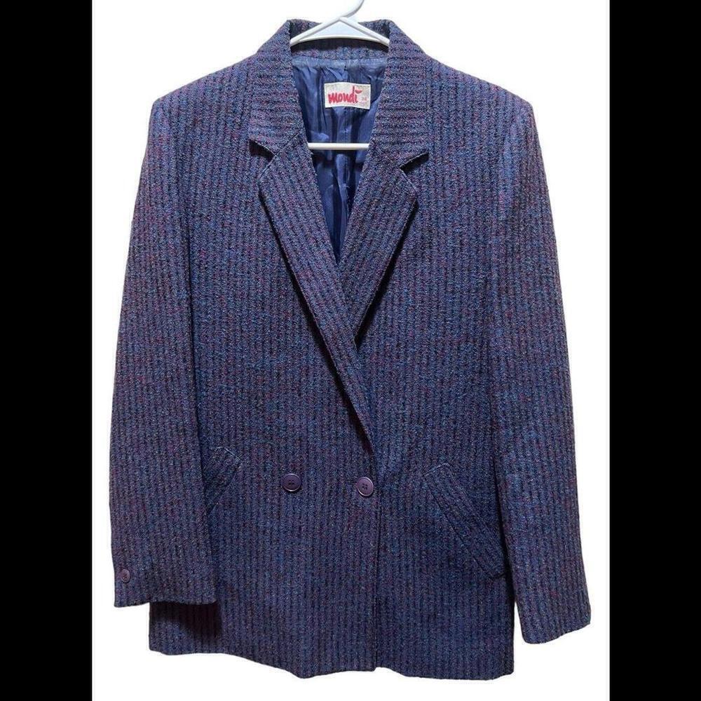 MONDI Women's EU 38 8/10  Wool Blend‎ 90/10 Coat Blazer Multicolor